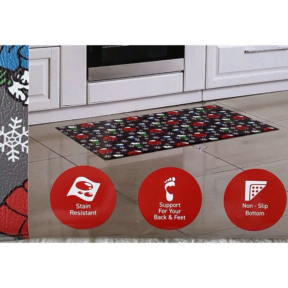 PEANUTS Snoopy Puffer Jacket XL Anti-Fatigue Kitchen Mat 20” X 39” Winter NEW - Picture 6 of 16